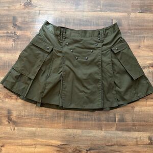 UTILIKILTS Original Cargo Kilt 42" waist, 23" length Dark Olive Green Made USA